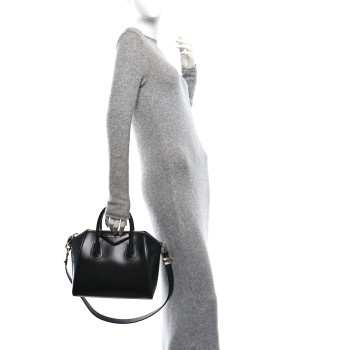 GIVENCHY Shiny Lord Calfskin Small Antigona Black