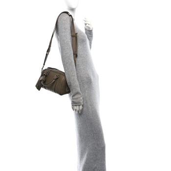 GUCCI Piuma Calfskin Jumbo GG Embossed Mini Duffle Bag Good Taupe
