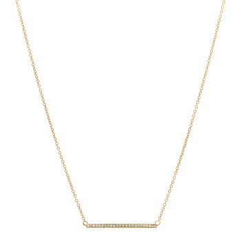 JENNIFER MEYER 18K Yellow Gold Diamond Stick Pendant Necklace