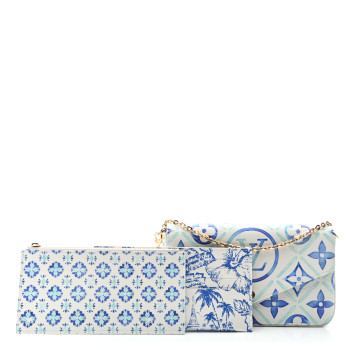 LOUIS VUITTON Monogram Giant By The Pool 2.0 Felicie Pochette Chain Wallet Lagoon Blue