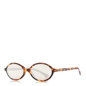 MIU MIU Acetate Oval Regard Sunglasses SMU04Z Tortoise