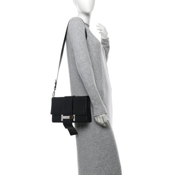 PRADA City Calfskin Ribbon Bag Black