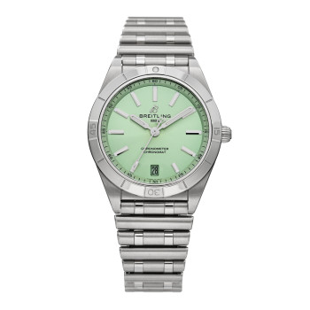 BREITLING Stainless Steel 36mm Chronomat Automatic Watch Mint Green A10380