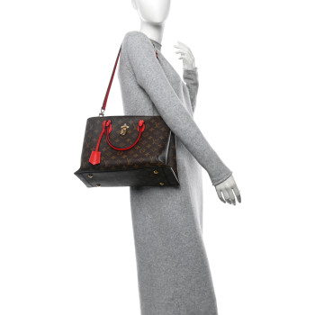 LOUIS VUITTON Monogram Flower Tote Coquelicot
