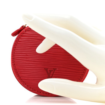 LOUIS VUITTON Epi Ecrin Bijoux 8cm Jewelry Box Case Castillan Red