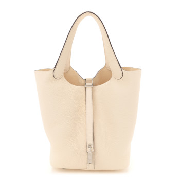 HERMES Taurillon Clemence Picotin Lock 22 MM Nata
