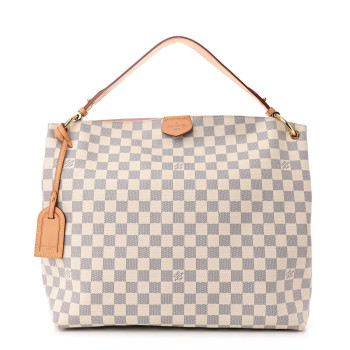LOUIS VUITTON Damier Azur Graceful MM Rose Ballerine