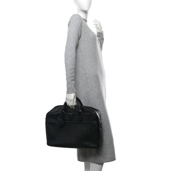 BOTTEGA VENETA Nappa Intrecciato Briefcase Black