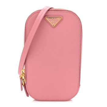 PRADA Saffiano Mini Crossbody Bag Petalo