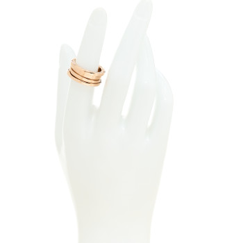 BULGARI 18K Rose Gold B.Zero1 Three-Band Ring 52 6