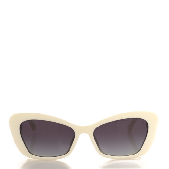 CHANEL Acetate Pearl Cat Eye CC Sunglasses 5481-H-A White