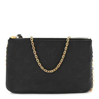 LOUIS VUITTON Empreinte Double Zip Pochette Black