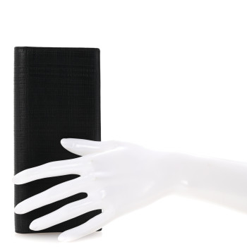 LOEWE Textured Calfskin Long Horizontal Wallet Black