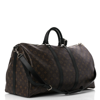 LOUIS VUITTON Monogram Macassar Keepall Bandouliere 55