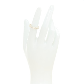 TIFFANY Sterling Silver Diamond Somerset Mesh Band Ring 50 5.25