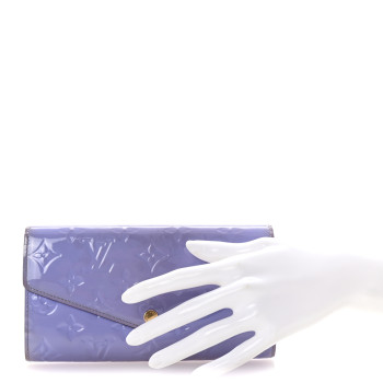 LOUIS VUITTON Vernis Sarah Wallet NM Lilac