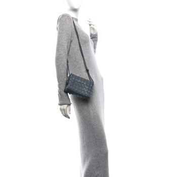 BOTTEGA VENETA Nappa Intrecciato Mini Loop Camera Bag Thunder