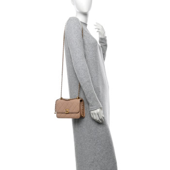 CHANEL Calfskin Quilted Mini Perfect Fit Flap Beige