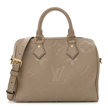 LOUIS VUITTON Empreinte Monogram Giant Speedy Bandouliere 25 Tourterelle