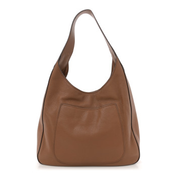 PRADA Vitello Daino Medium Pocket Hobo Bag Cannella