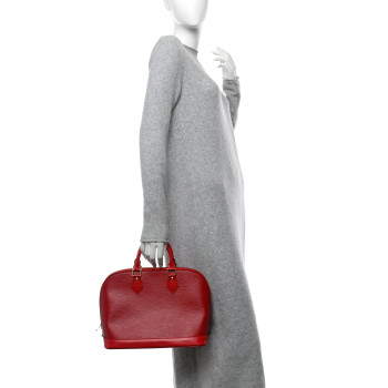 LOUIS VUITTON Epi Alma PM Castillan Red