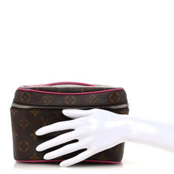LOUIS VUITTON Monogram Macassar Nice Mini Fuchsia