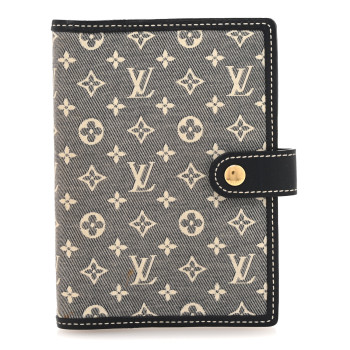 LOUIS VUITTON Mini Monogram Small Ring Agenda Cover Blue