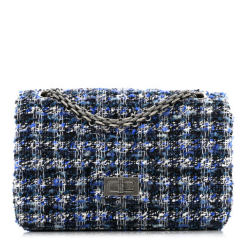 CHANEL Tweed Quilted 2.55 Reissue Mini Flap Blue