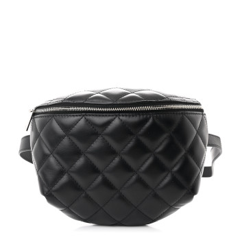 CHANEL Calfskin Quilted Waist Belt Bag Black