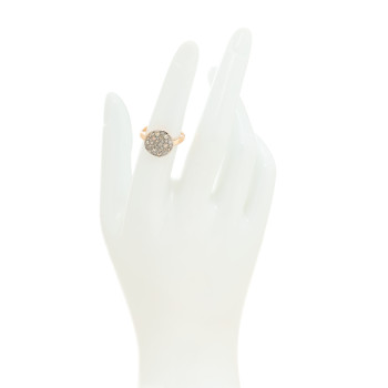 POMELLATO 18K Rose Gold Diamond Round Sabbia Ring 52 6