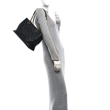 CHANEL Caviar Quilted Grand Shopping Tote GST Black
