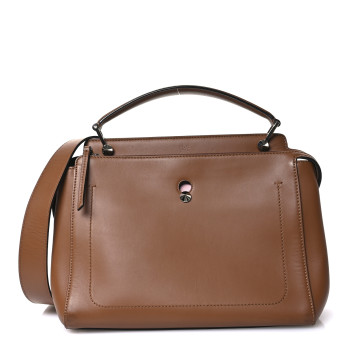 FENDI Vitello Baltico Dolce DotCom Satchel Corteccia Bubblegum