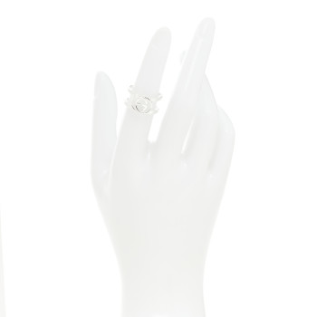GUCCI Sterling Silver 9mm Interlocking G Open Band Ring 52 6