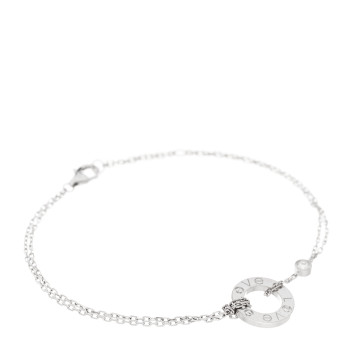 CARTIER 18K White Gold Diamond LOVE Bracelet