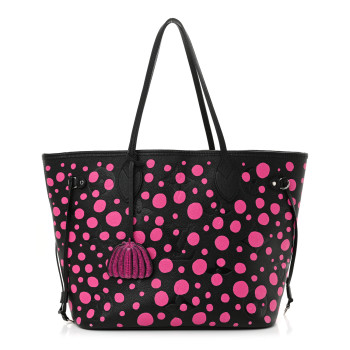LOUIS VUITTON LV X YK Empreinte Infinity Dots Neverfull MM Black Fuchsia
