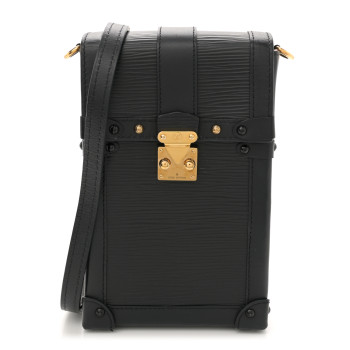 LOUIS VUITTON Epi Pochette Trunk Verticale Black