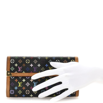 LOUIS VUITTON Monogram Multicolor Porte Tresor International Wallet Black