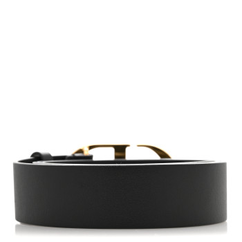 CHRISTIAN DIOR Calfskin 35mm Montaigne Belt 80 32 Black