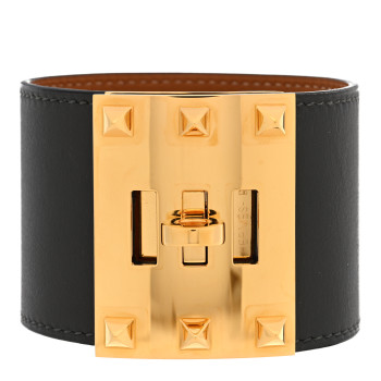 HERMES Swift Kelly Dog Bracelet Etain
