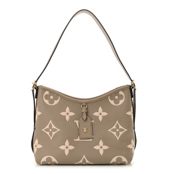 LOUIS VUITTON Empreinte Monogram Giant CarryAll PM Tourterelle Creme
