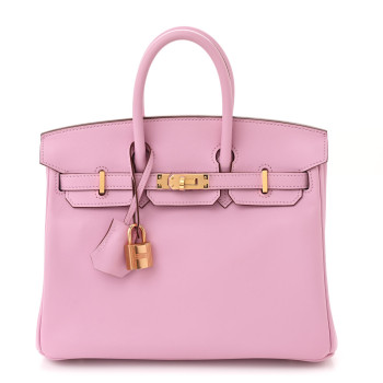 HERMES Swift Birkin 25 Mauve Sylvestre
