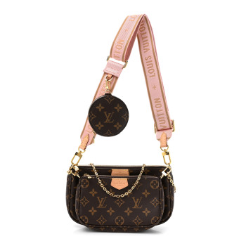 LOUIS VUITTON Monogram Multi Pochette Accessories Rose Clair