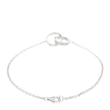 CARTIER 18K White Gold Interlocking LOVE Bracelet