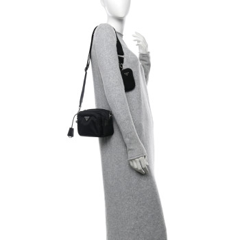 PRADA Re-Nylon Saffiano Mini Re-Edition 2005 Camera Bag Black