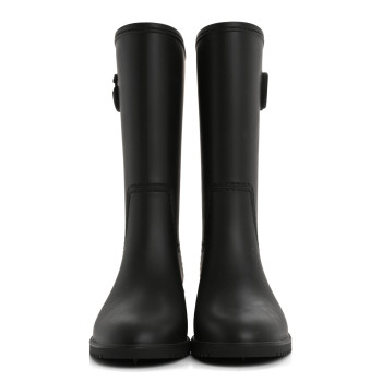 GUCCI Rubber Double G Womens Rain Boots 37 Black