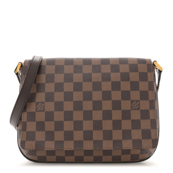 LOUIS VUITTON Damier Ebene Musette Tango Long Strap
