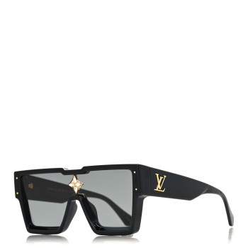 LOUIS VUITTON Acetate Swarovski Crystal Cyclone Sunglasses Z1578W Black