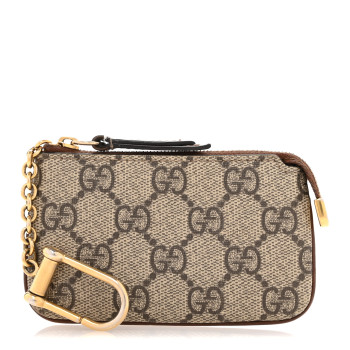 GUCCI GG Supreme Monogram Key Case Brown