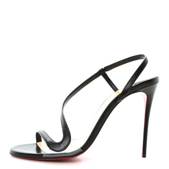 CHRISTIAN LOUBOUTIN Nappa Rosalie 100 Sandals 39.5 Black