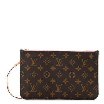 LOUIS VUITTON Monogram Neverfull MM GM Pochette Rose Ballerine
